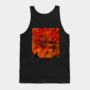 Fall Harvest Orange Zinnia Tank Top